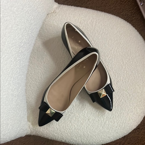 Kate Spade Black Flats with Bow Detail - Picture 2 of 5